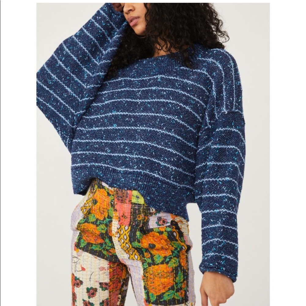 Free People Blue Star Combo Starlight Sweater
